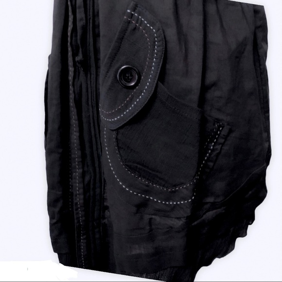 🆕 Black Contrast Stitch Sleeveless Hooded Cardi NWT - Picture 5 of 10